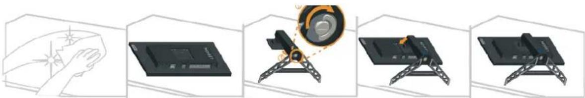 LENOVO Y25-30 - Detaching the monitor base and stand - 1