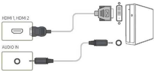 HDMI 1, HDMI 2 AUDIO IN