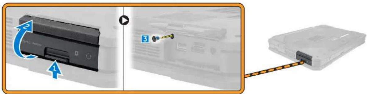 DELL Latitude 5404 Rugged - Memasang Konektor Drive Optik - 1