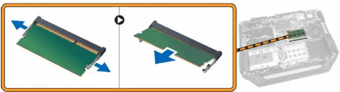 DELL Latitude 5404 Rugged - Melepaskan Modul Memori - 1