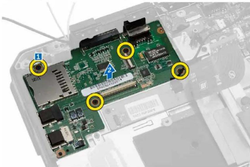 DELL Latitude 5404 Rugged - Melepaskan Board I/O - 3