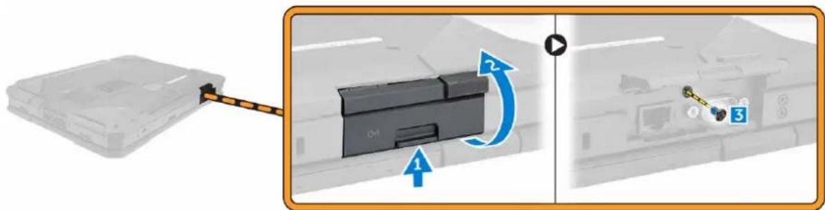 DELL Latitude 5404 Rugged - Memasang Konektor Drive Optik - 3
