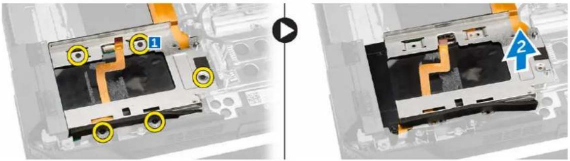 DELL Latitude 5404 Rugged - Melepaskan Bracket SSD - 2