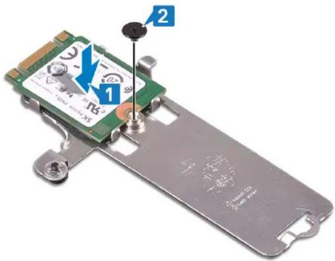 DELL Inspiron 3793 - Prosedur untuk memasang kembali solid-state drive M.2 2230 - 1