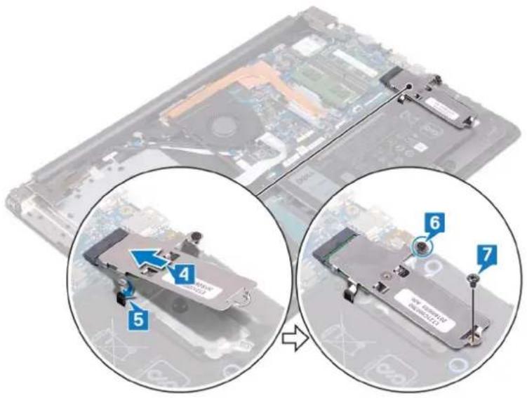 DELL Inspiron 3793 - Prosedur untuk memasang kembali solid-state drive M.2 2230 - 2