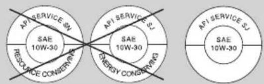 API SERVICE SAE 10W-30 RESOURCE CONSERVING API SERVICE SAE 10W-30 ENERGY CONSERVING API SERVICE &J SAE 10W-30