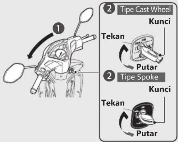 Honda REVO FIT (2022) - Tombol & Sakelar (Bersambung) Kunci Kemudi - 1
