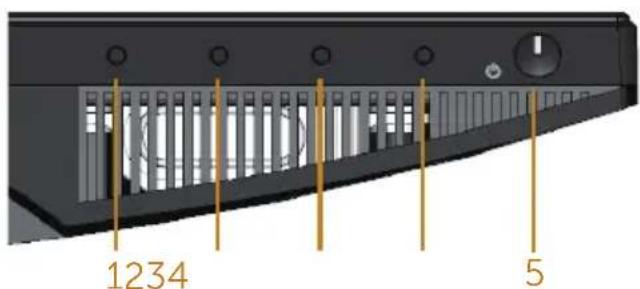 DELL 2319NX - Menggunakan Kontrol Panel di Depan - 2