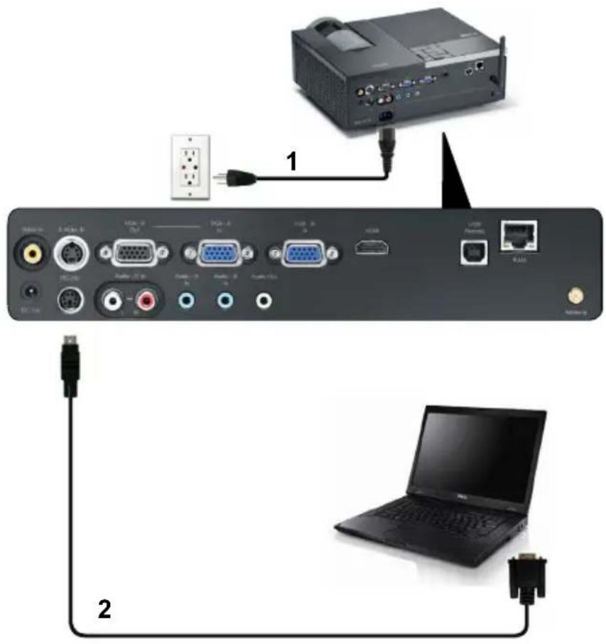 DELL 4610X - Menyambungkan Komputer Menggunakan Kabel VGA - 4