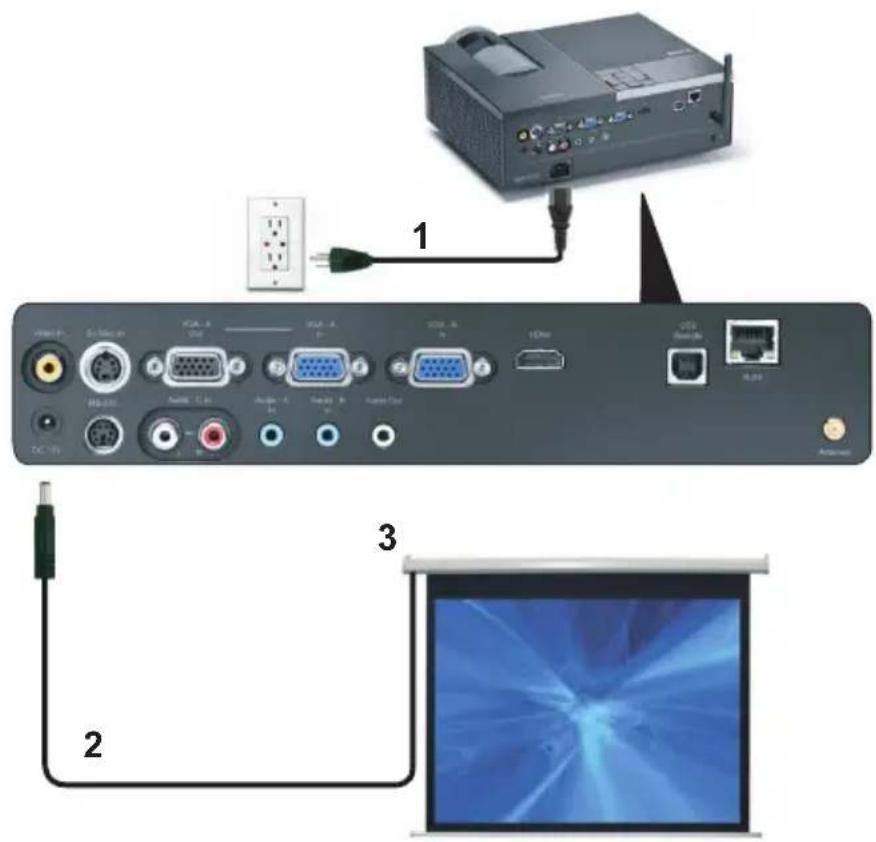 DELL 4610X - Pilihan Pemasangan Profesional: Pemasangan untuk Mengarahkan Layar Otomatis - 1
