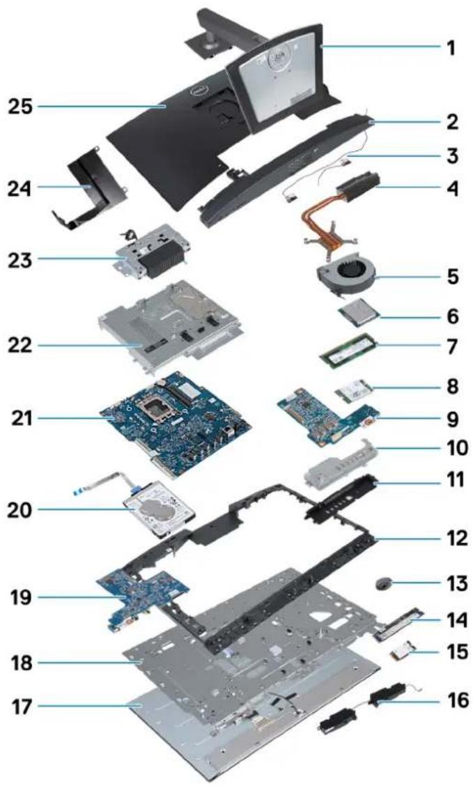 DELL OptiPlex All-in-One 7410 - Komponen utama OptiPlex All-in-One 7410 - 2