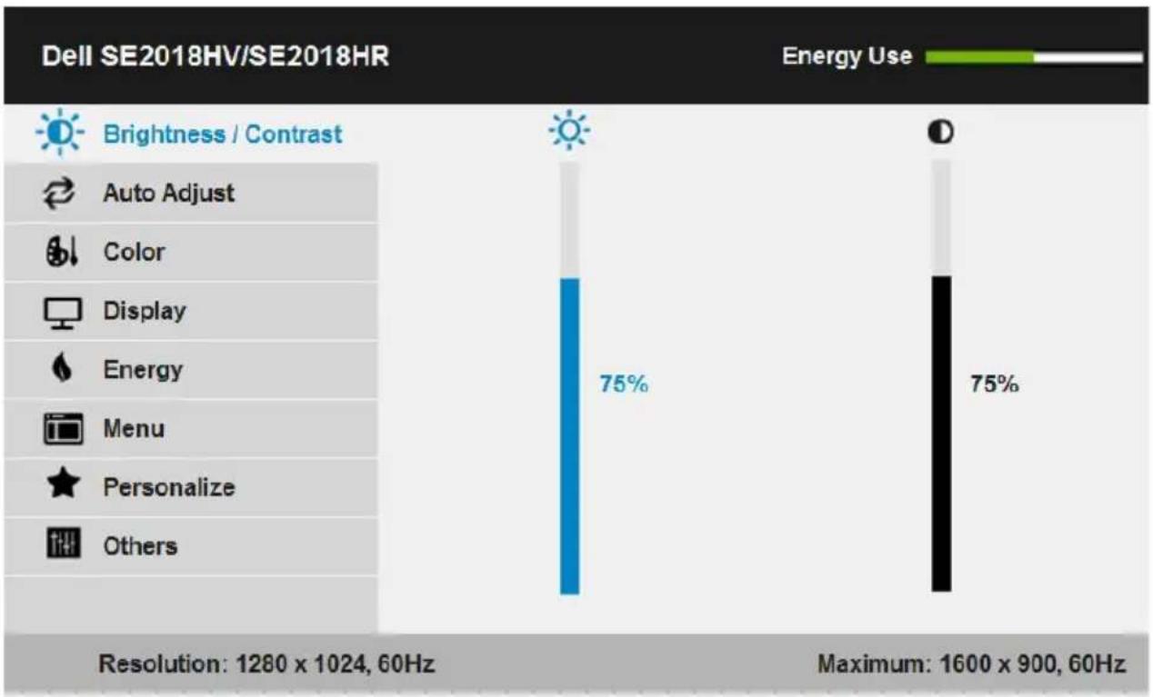 DELL SE1918HV - Mengakses Sistem Menu - 4