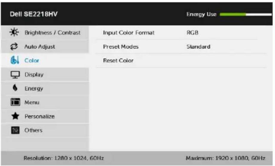 DELL SE1918HV - Mengakses Sistem Menu - 18