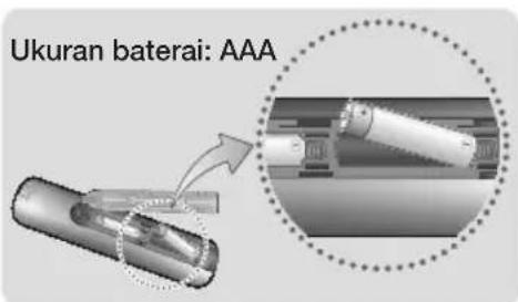 Ukuran baterai: AAA