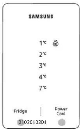 SAMSUNG 1°C 2°C 3°C 4°C 7°C Fridge | Power Cool 0102010201