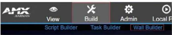 AMX HARMAN View Build Admin Local P Script Builder Task Builder Wall Builder