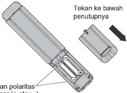 PANASONIC TH-75MX650G - Memasukkan baterai remote - 1