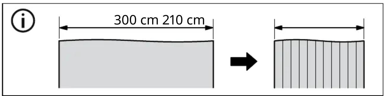 300 cm 210 cm