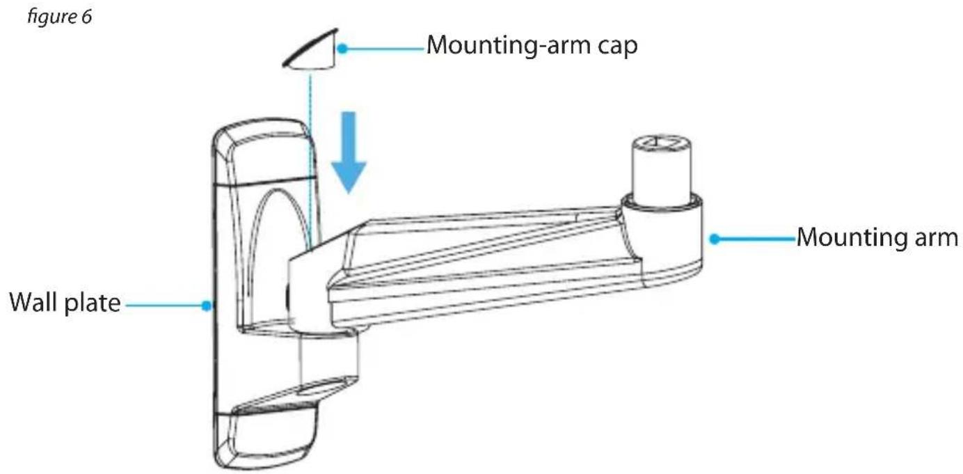 figure 6 Mounting-arm cap Wall plate Mounting arm