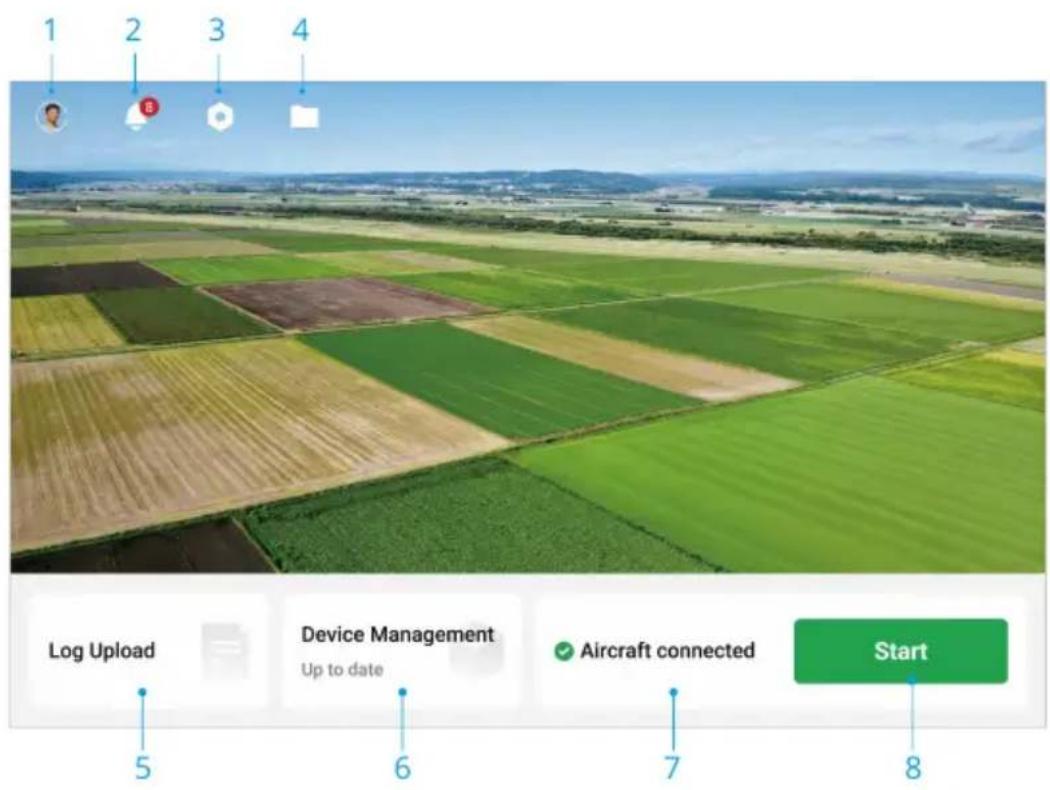 DJI Agras T70P - Layar Beranda - 1