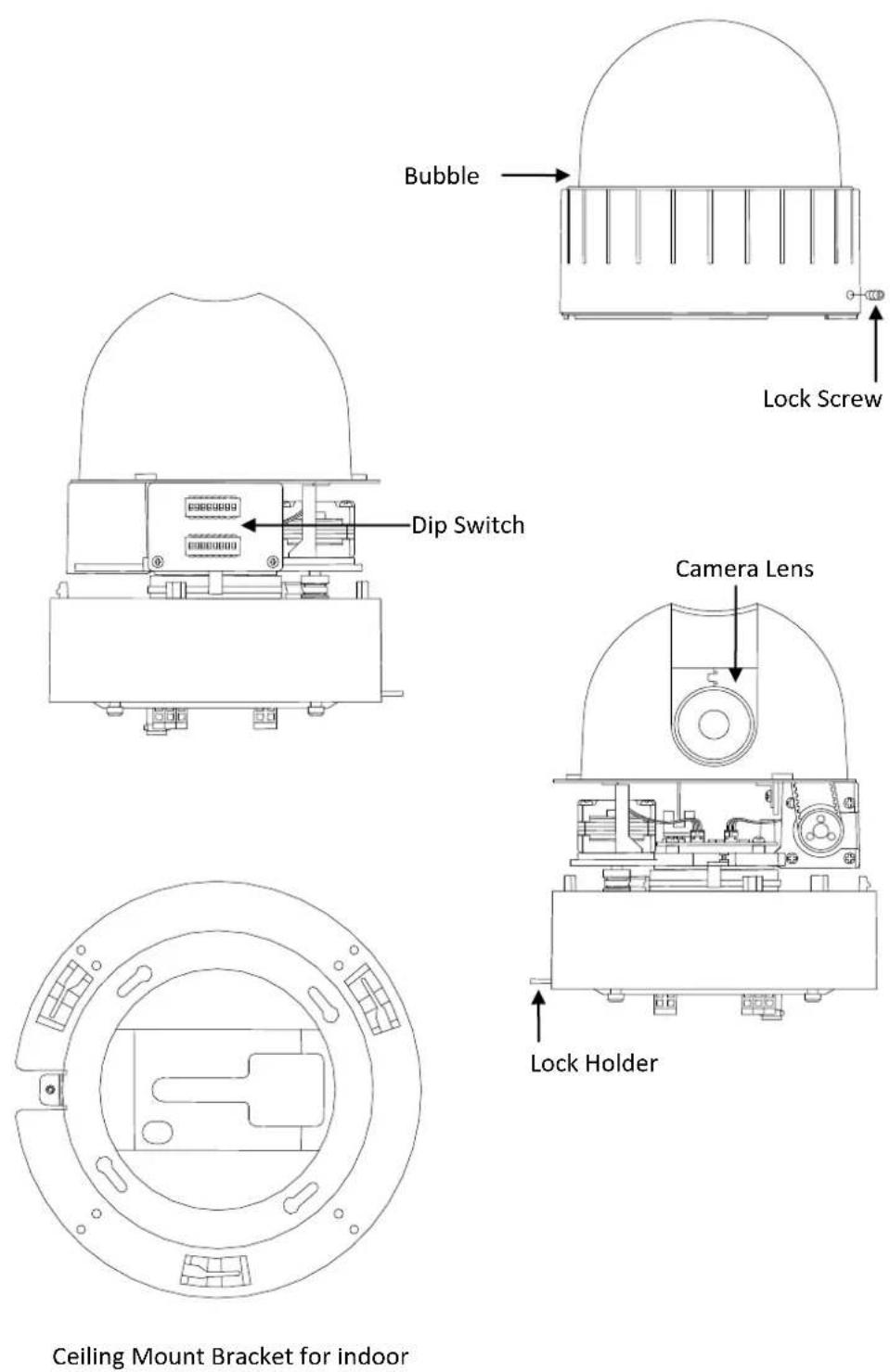 Ganz PixelPro ZN-PTZW36 - PART NAMES - 1