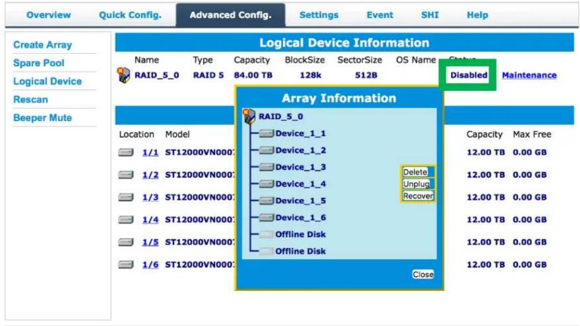 Highpoint rDrive 6628TW - Array Information - 3