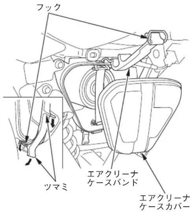 フック ツマミ エアクリーナ ケースバンド エアクリーナ ケースカバー