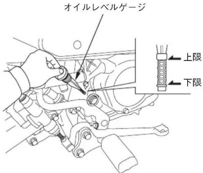 オイルレベルゲージ 上限 下限