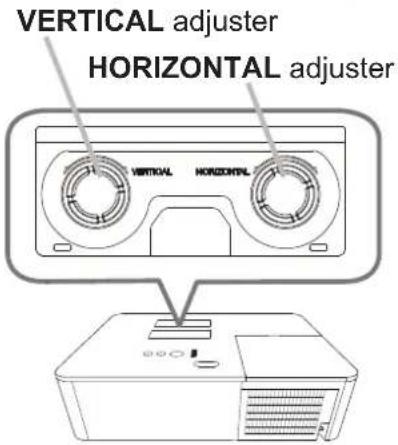 VERTICAL adjuster HORIZONTAL adjuster