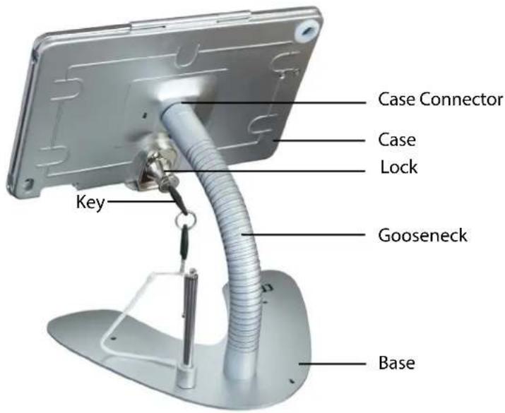 Case Connector Case Lock Key Gooseneck Base