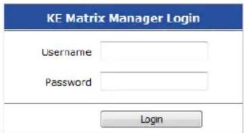 KE Matrix Manager Login Username Password Login