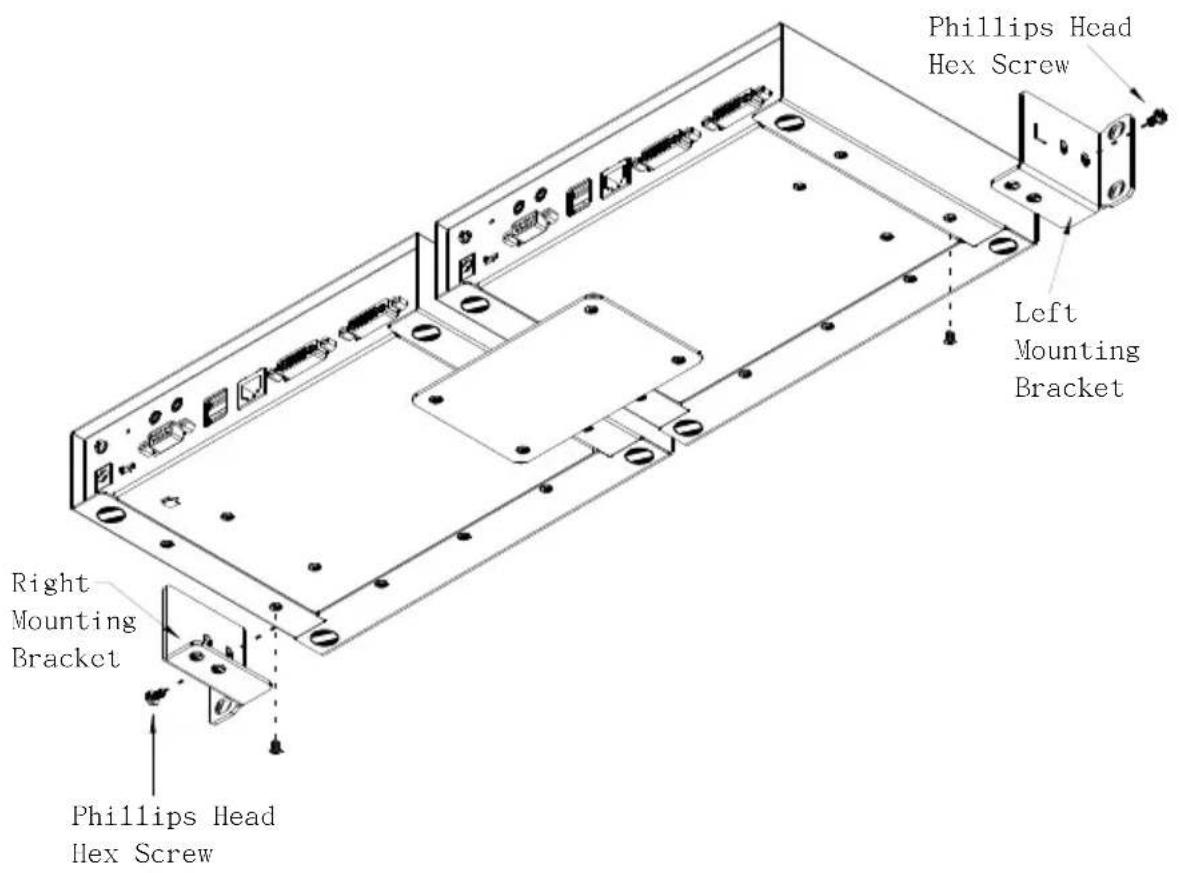 Phillips Head Hex Screw Left Mounting Bracket Right Mounting Bracket Phillips Head Hex Screw