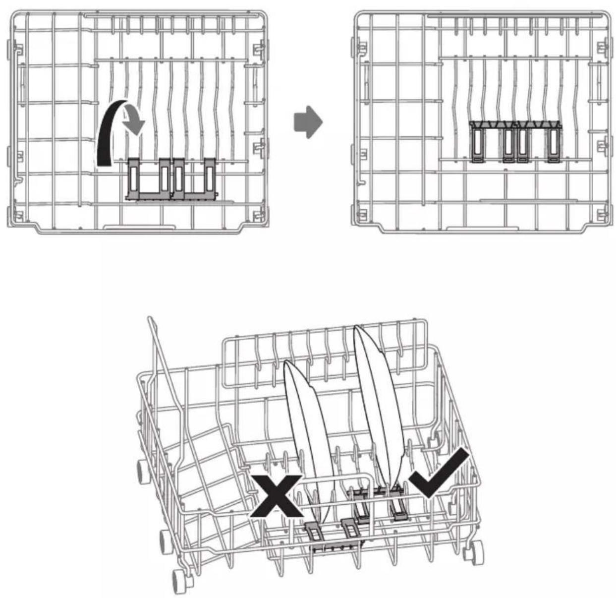 Cookology MCDW3BK - Use of the dishware support - 1