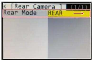 < [Rear Camera ] (1/1) Rear Mode REAR →