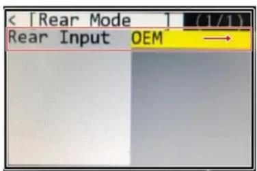 [Rear Mode] (1/1) Rear Input OEM →