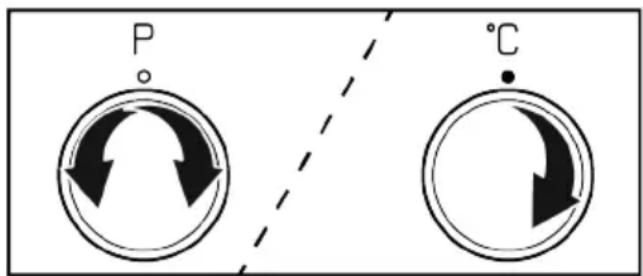 P °C