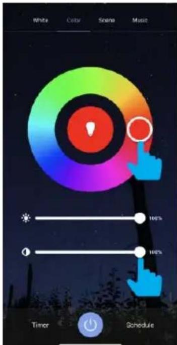 White Color Shiny Music 100% 100% Timer Schedule