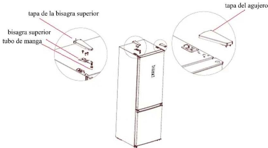 tapa de la bisagra superior bisagra superior tubo de manga tapa del agujero