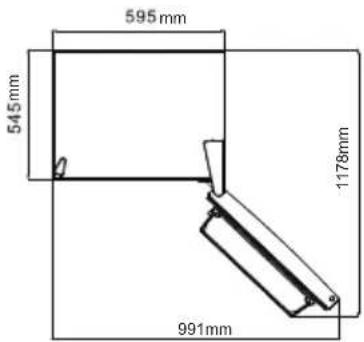 595 mm 545 mm 1178 mm 991 mm
