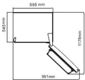 595 mm 545 mm 1178 mm 991 mm