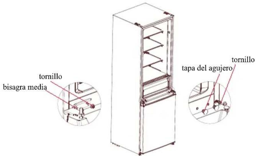 tornillo bisagra media tapa del agujero tornillo