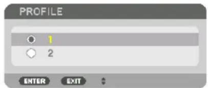 PROFILE 1 2 ENTER EXIT
