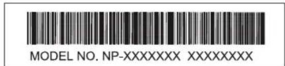 MODEL NO. NP-XXXXXXXX XXXXXXXX