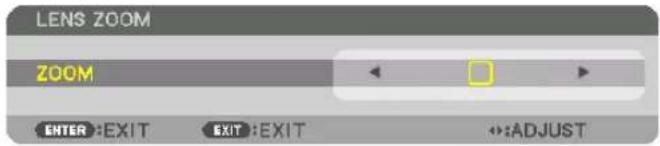 LENS ZOOM ZOOM ENTER :EXIT EXIT :EXIT ↔:ADJUST