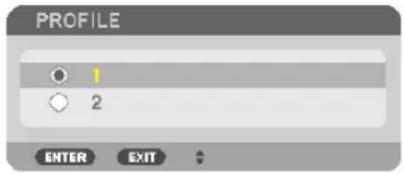 PROFILE 1 2 ENTER EXIT