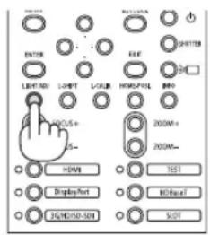 ENTER LEFT/NO RIGHT LOCK HOLD/POL 200M+ 200M- HDMI DisplayPort HDMI/SD-500 RESET START