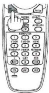 TITLE FRY PICTURE SUPPORT AUTO ADJ. COMPUTER 1 2 3 VIDEO SVIDEO HDMI 5 6 DISPLAY VEMER NETWORK 7 8 + SLOT AUX + BOLT COLD CILI PRII HELP