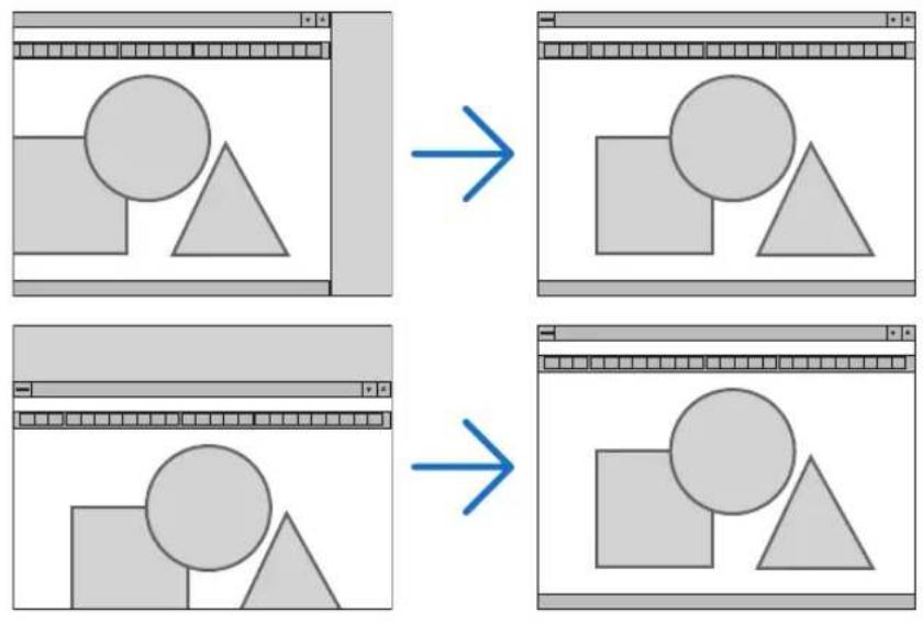 SHARP NP-PH3501QL - Adjusting Horizontal/Vertical Position [HORIZONTAL/VERTICAL] - 1