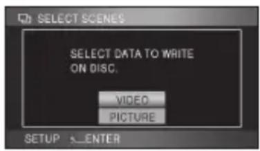 PANASONIC HDC-HS9D - Izvēlieties iespēju un piespiediet virzības taustiņu. - 2