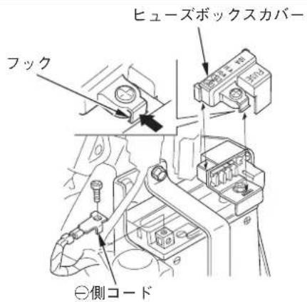 ヒューズボックスカバー フック 側コード